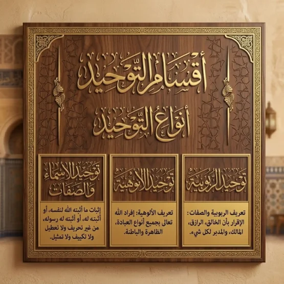مخطوطات أقسام التوحيد الثلاثة بخط الثلث | فيكتور عالي الدقة Tawheed Calligraphy