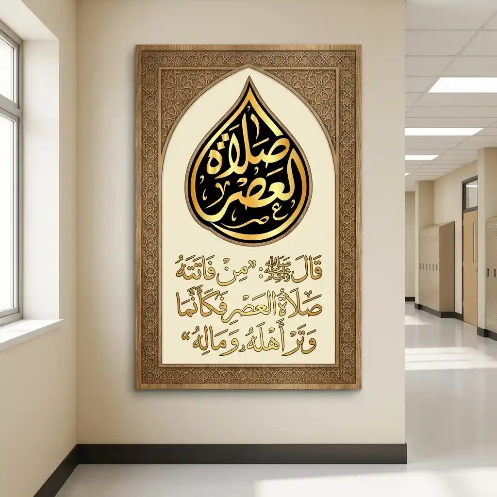 مخطوطات الصلوات الخمس فيكتور SVG AI EPS PNG للتصميم والموشن جرافيك والليزر Five Daily Prayers Calligraphy